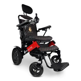 MAJESTIC IQ-9000 LONG RANGE ELECTRIC WHEELCHAIR WITH RECLINE (17.5" OR  20" WIDE SEAT) (Frame: Black-Red (Special Edition), Cushions: Black, Seat Area Width: 17.5", Reclining: Auto-reclining)