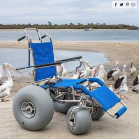 Wheeleez Sandcruiser All-Terrain / Beach Wheelchair (Sandcruiser Color Options: Mediterranean Blue)